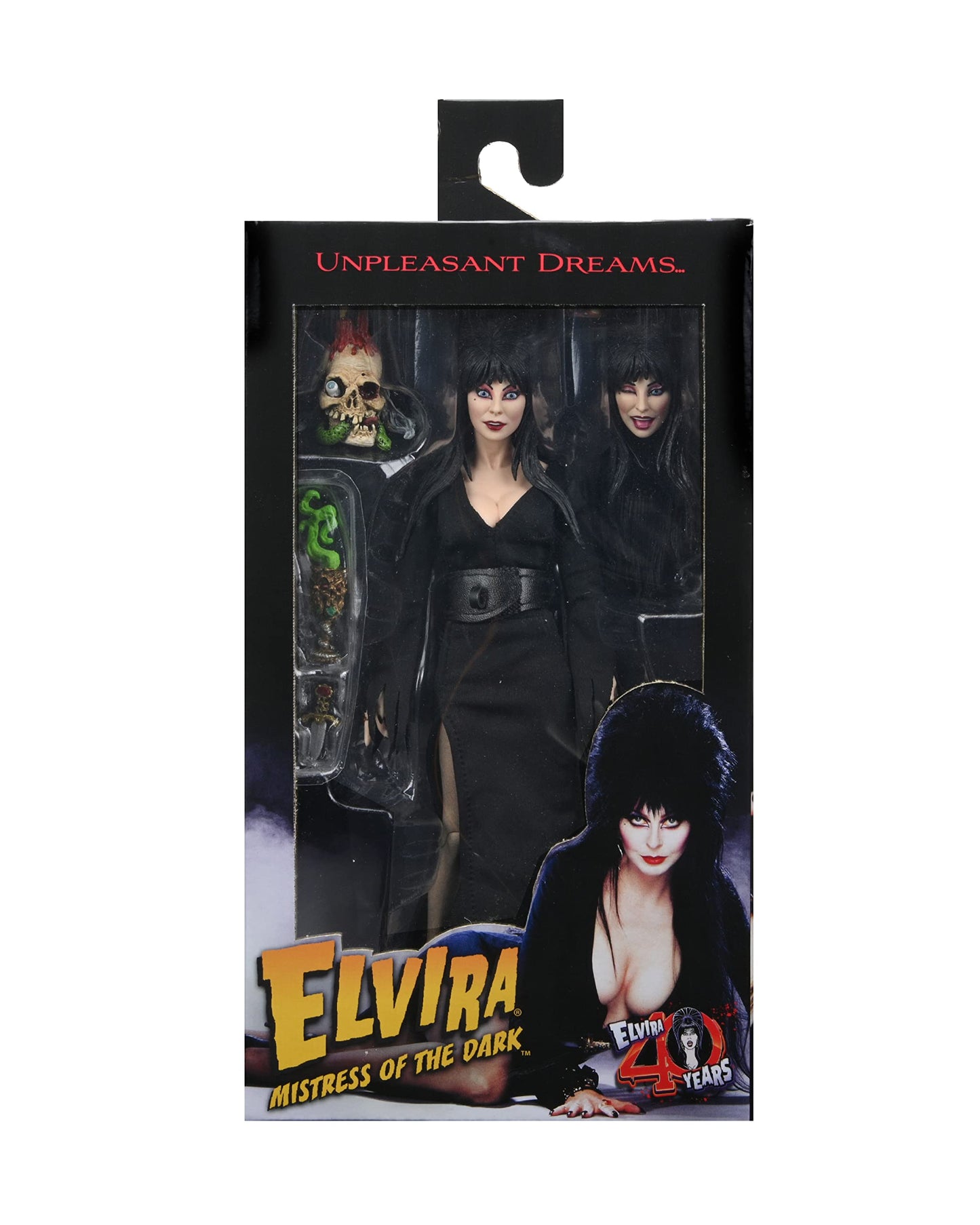 NECA Elvira 8” Clothed Figure - Black Plastic Model 56061