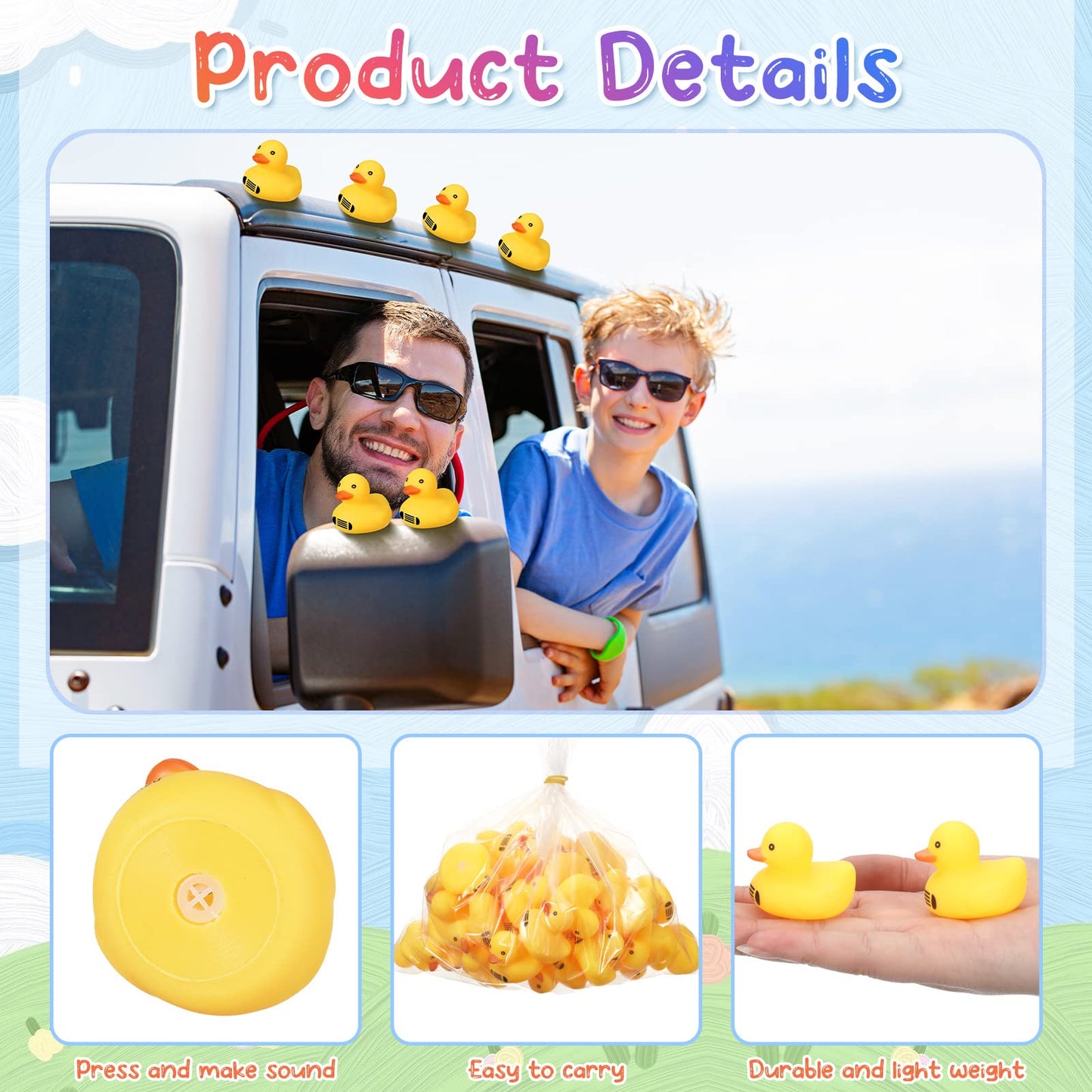 Leitee Ducks For Ducking You'Ve Been Ducked Rubber Ducks Mini Ducks Bulk Yellow Duck Rubber Duckies Yellow Ducky For Bath Toys Birthday Game Pool Party Favors(72 Pcs, Cute)