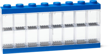 Lego Minifigure Display Case Plastic Blue/Clear