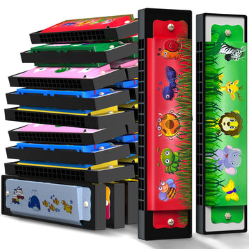 60 Pcs Harmonica For Kids 16 Holes Musical Instrument, Return Gift Cartoon Double Row Harmonica Bulk Toy For Kids Party Favors G