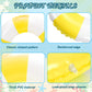 Whaline 4Pcs White Yellow Inflatable Swimming Float Toy Striped Swim Ring Fun Print Pool Lounger Tube for Teen Boy Girl Summer Swimming Beach Party  22.8 Inch
