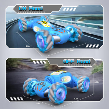 Remote Control Car,Gesture Sensing Rc Stunt Car for Boys,2.4GHz 4WD Toy Cars with Lights Music Spray Birthday Gifts for Teen Boy