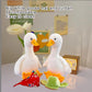 Chelei2019 13.8'' Goose Plush Funny White Goose Stuffed Animal Toy Cute Doll Kids Gift (Turban)