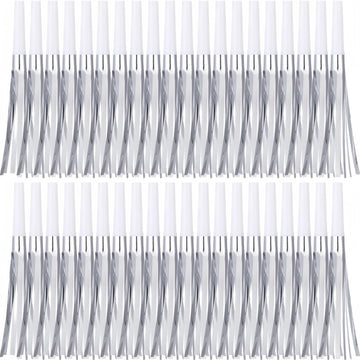 Lcpqmzgh 30 Pcs Gold Noise Makers, Metallic Fringed Noise Makers For New Year Party Favor Supplies, Silver White