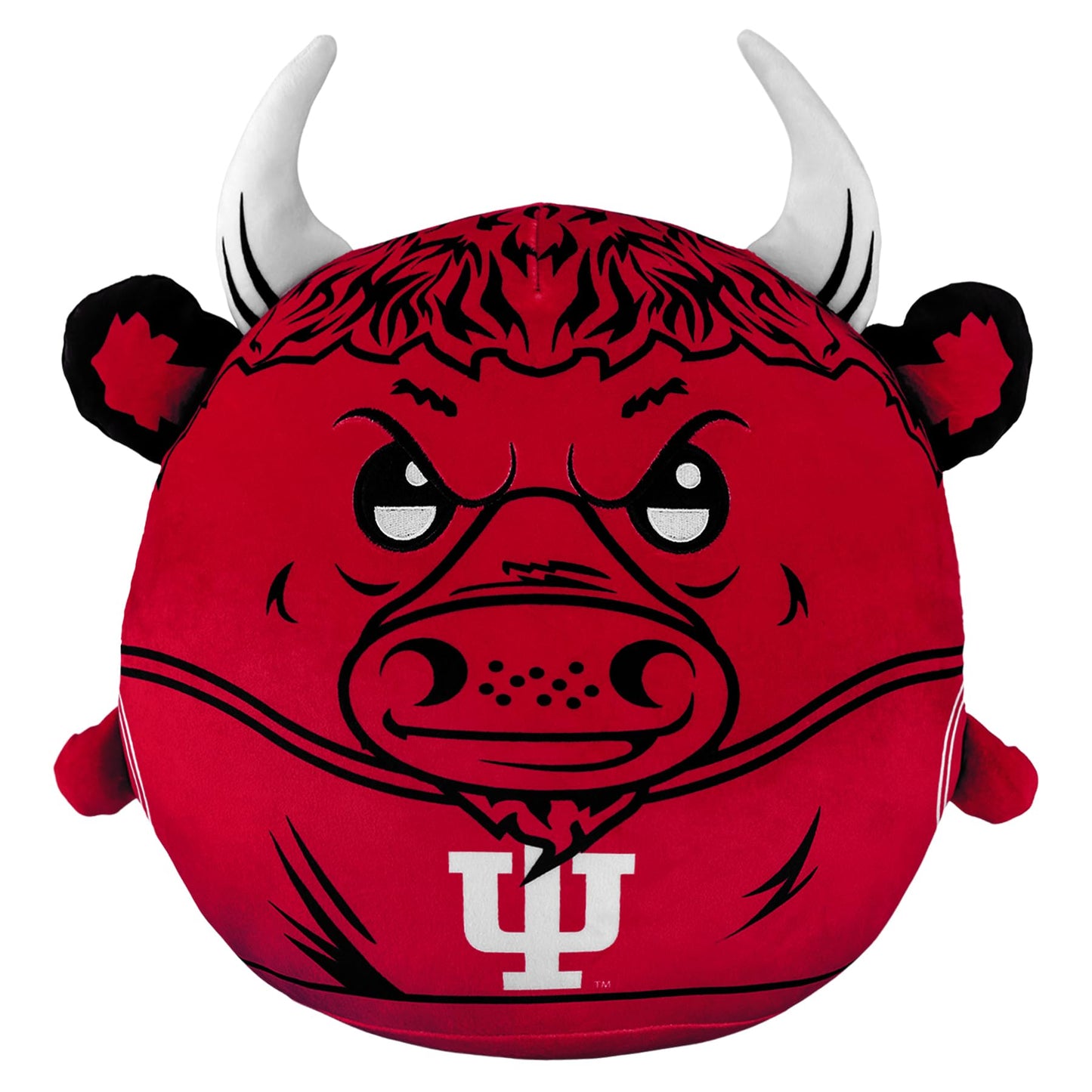 The Sleep Squad Indiana Hoosiers Bison 12" Plush Kiri Cloud Mascot - Official Collegiate Crystal Velboa Polyester