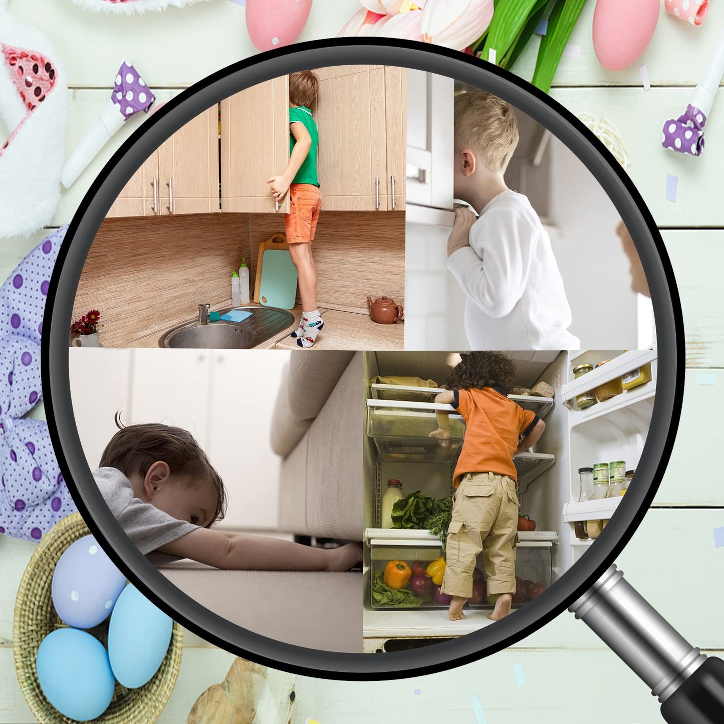 BEUFSE Outdoor Easter Scavenger Hunt Cards - Medium Cardboard with Envelopes for Easter Party Activities and Games