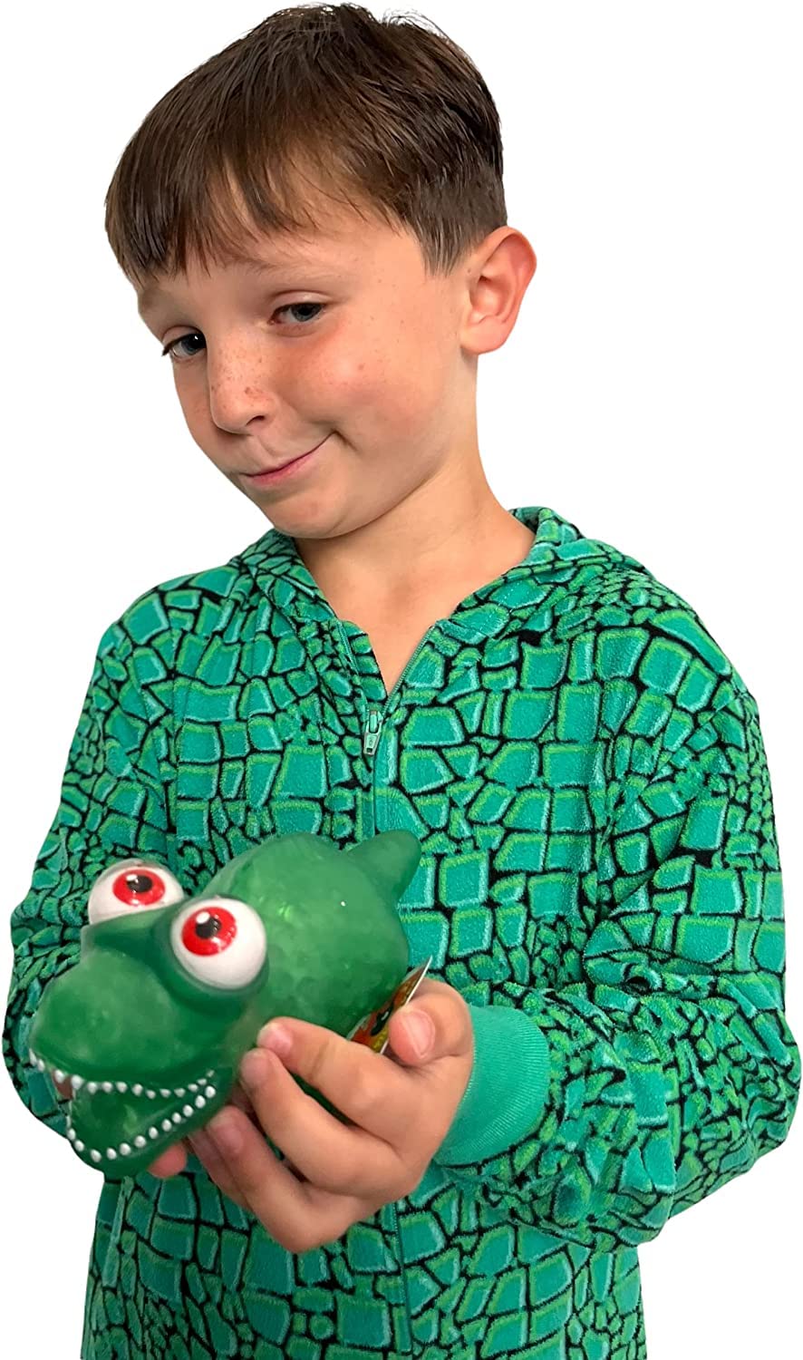 Warm Fuzzy Toys Full Case (12) Floating Eye Animal Squishy Dinosaur | Funny Sensory Fidget Great For Party Favor, Prize Box, Pta Carnival Or School Fundraisers