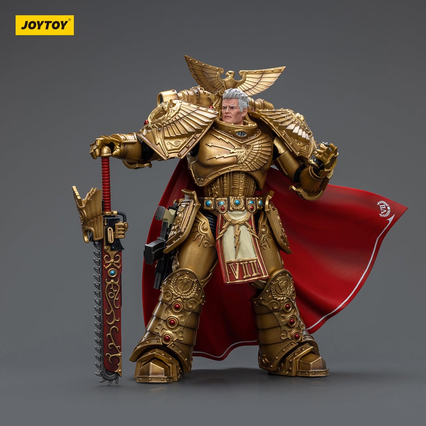 JOYTOY 1/18 Action Figure - Warhammer 40k Imperial Fists Rogal Dorn, 7" Black Model, Primarch of The Vllth Legion