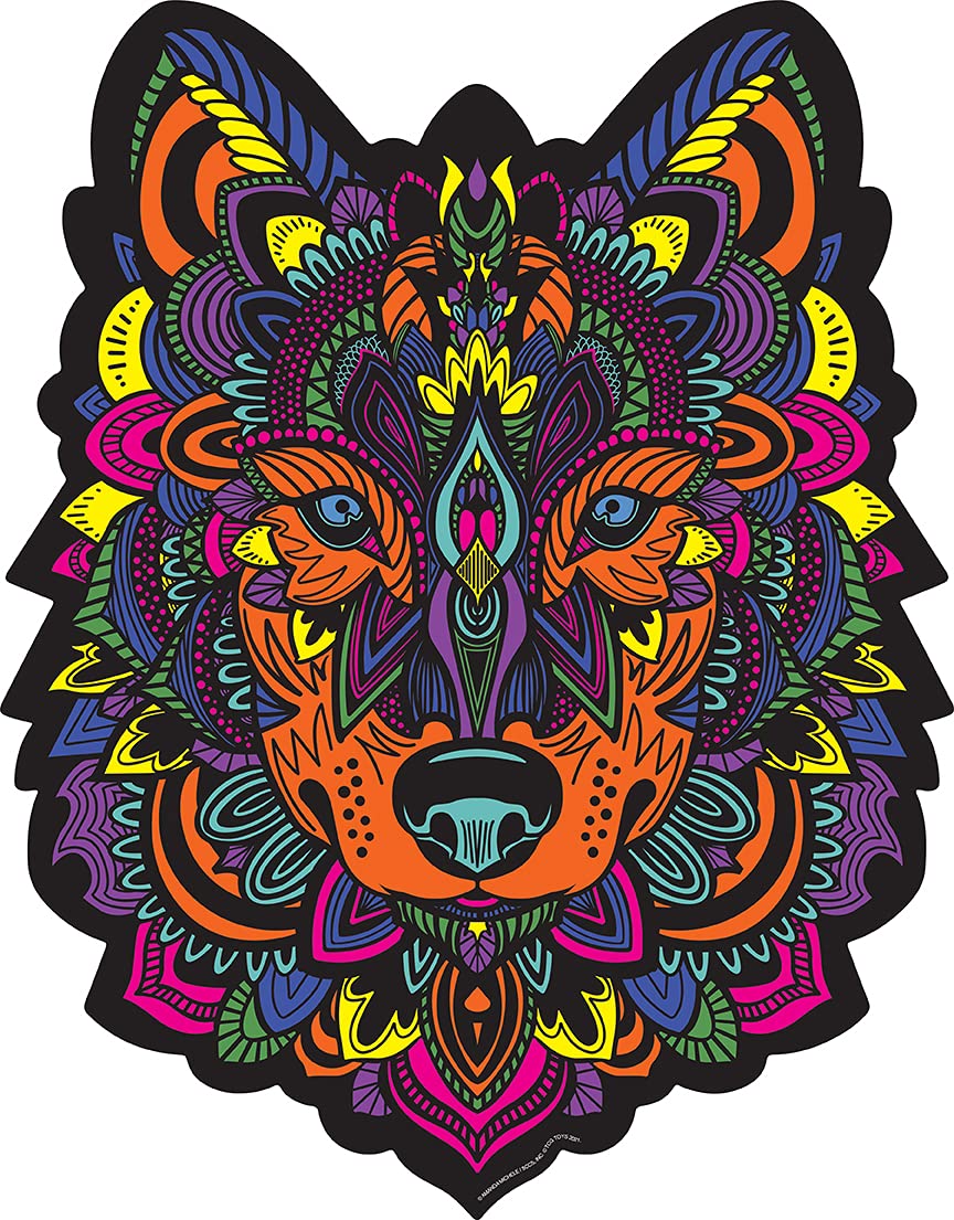 TCG Toys Hidden Shapes Wolf Jigsaw Puzzle - 300 Pieces, Hand Drawn, Multicolor, Great Gift for All Ages