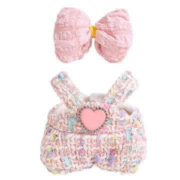 enhanced Doll Clothes for Labubu - elegant Chic Style Set for 17cm Dolls  Doll Outfit for Display  Collectors  Gift - Cute Miniature Fashion Accessories - Pink Jumpsuit (Clothes Only)