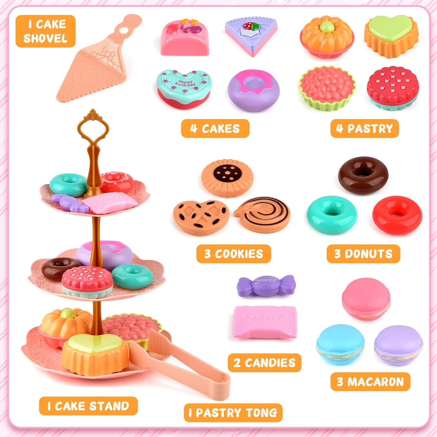 Tea Party Set for Little Girls, Flower Tea Set Toys for Girls Age 3 4 5 6 Year Old, Toddler Kids Kitchen Pretend Play Toys with