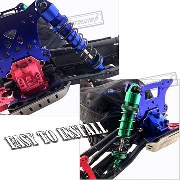 Rcarmumb Front Rear RC Shock Upgrades Part for 1/8 Sledge 4WD #95076-4, 4PCS Full Aluminum Big Bore RC Shocks Hops Up for Sledge