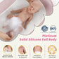 Vollence 14 Inch Sleeping Full Silicone Doll Toddler Girl Eye Closed Anatomically Correct Toys For Kids Toddlers Child Children