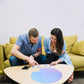 ZZYFGH Round Jigsaw Puzzle - 120 Pieces Color Changing Acrylic - 12x10 Inches - Difficult Challenge for Adults