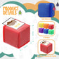 Yilloog 6 Pcs 3.15 Inch DIY Photo Pocket Dice for Classroom Large Clear Foam Dice Education Playing Game Cubes Set 6 Sided Stack
