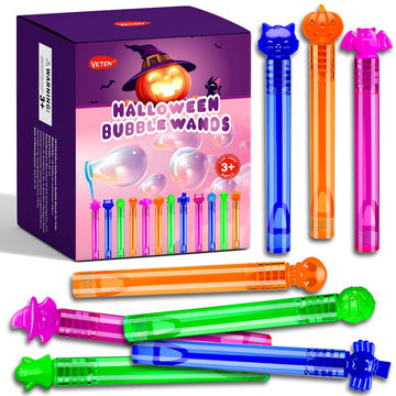 Vkten 64Pcs Halloween Bubble Wands Mini Bubbles Party Favors For Kids Halloween Party Favors Halloween Treat Bag Stuffers Goody Bag Filler Halloween Treats Prizes
