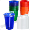 L LIKED 12 Oz Kids Sippy Cups, 4 Colours Assorted Total 20 Count Spill Proof Reusable Cups, BPA-Free, Perfect for Party
