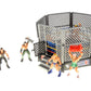 PowerTRC 2 Pack 32 Pcs Wrestling Toys for Kids, Wrestler Play Set with 2 Wrestle Rings Style, 12 Super Wrestlers, Many Realistic