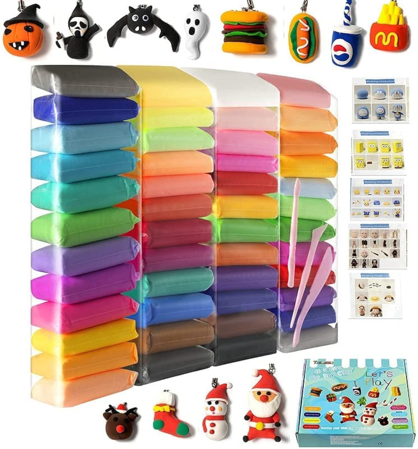 Quakel 12Pcs Air Dry Clay  Super Light Diy Modeling Clay For Kids  Creative Art & Craft Fun Toy Set  Ideal Gift For Boys & Gi