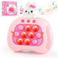 Easter Bunny Fast Push Game,Easter Sensory Pop Fidget Toys For Kids, Handheld Puzzle Game Sensory Toys, Quick Push Light Up Game