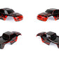 SummitLink Custom Body Compatible for 1/10 Scale RC Car or Truck (Truck not Included) (Muddy Red Over Black)