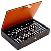 Vovotuzzi Double 6 Domino Set - Classic Black Acrylic Game for Adults & Kids, 7.42×5.04×1.44 inches, Perfect for Family Nights & Travel