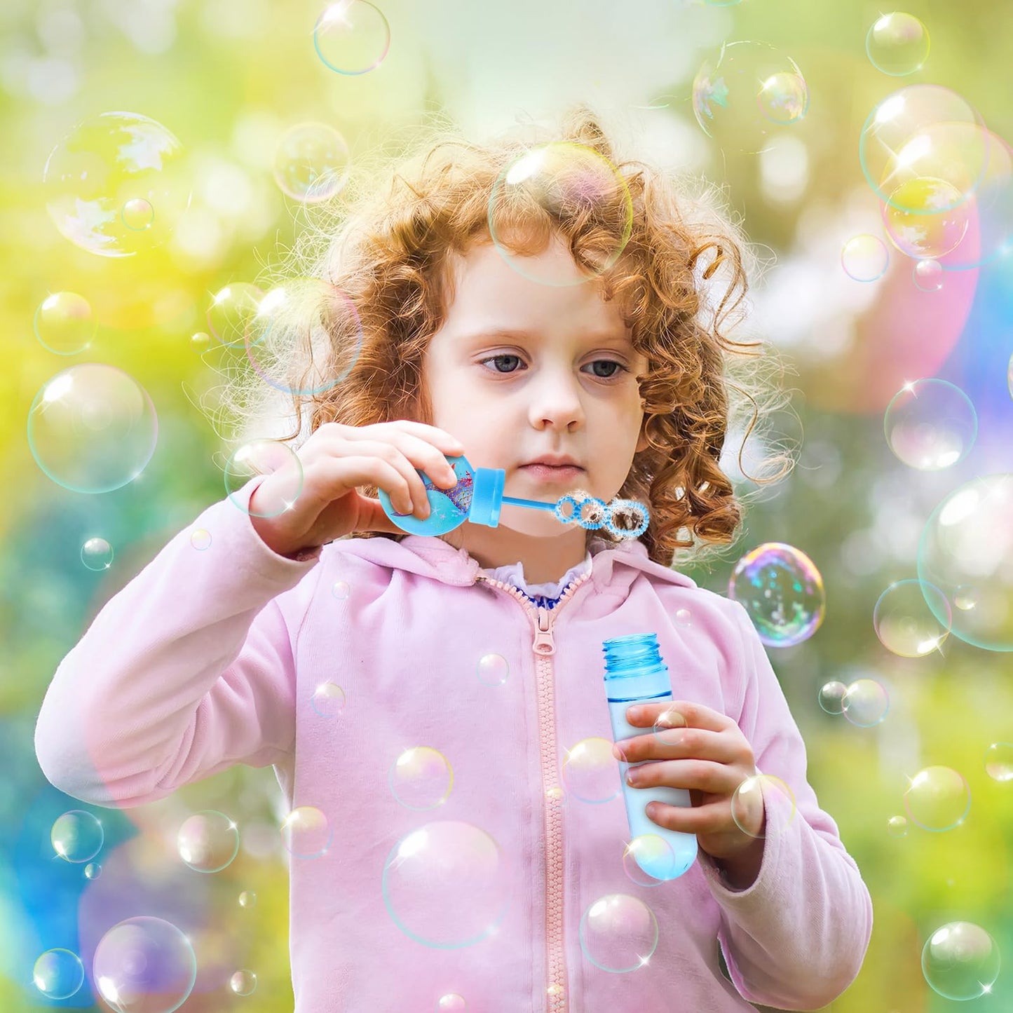 Winrayk 24Pcs Mermaid Bubble Wands For Kids Bubbles Party Favors Big Bubbles Bulk Mermaid Party Favors Birthday Supplies Valentine Gift Christmas Toy Easter Wedding Mermaid Bubbles Goodie Bag Stuffers
