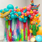 MEBAY Teal Balloons Garland Kit, 156Pcs Latex Balloons, 18-5 Inch Sizes, Turquoise Blue, Macaron Yellow, Red, Perfect for Parties & Events