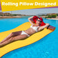 Strpretty Basic Floating Water Mat - 8 X 3 Ft Water Float Pad With Rolled Pillow, 3 Layers Foam Portable Lily Pad Floating Mat F