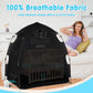 WANRU Blackout Tent for Pack and Play - One-Click Opening, 95% Light Blocking, Black, Breathable Polyester Cover