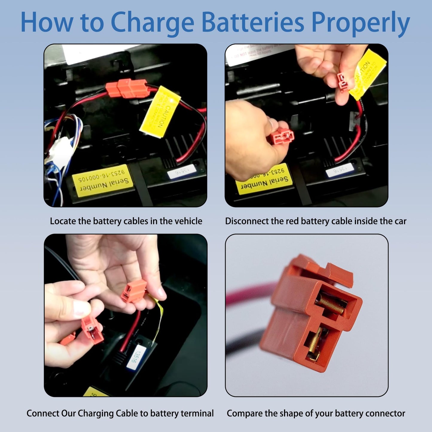 12 Volt Battery Charger For Ride On Toys, 14.4V 1000Ma Battery Charger For Kids Electric Car Riding Toy Battery Power Adapter Re
