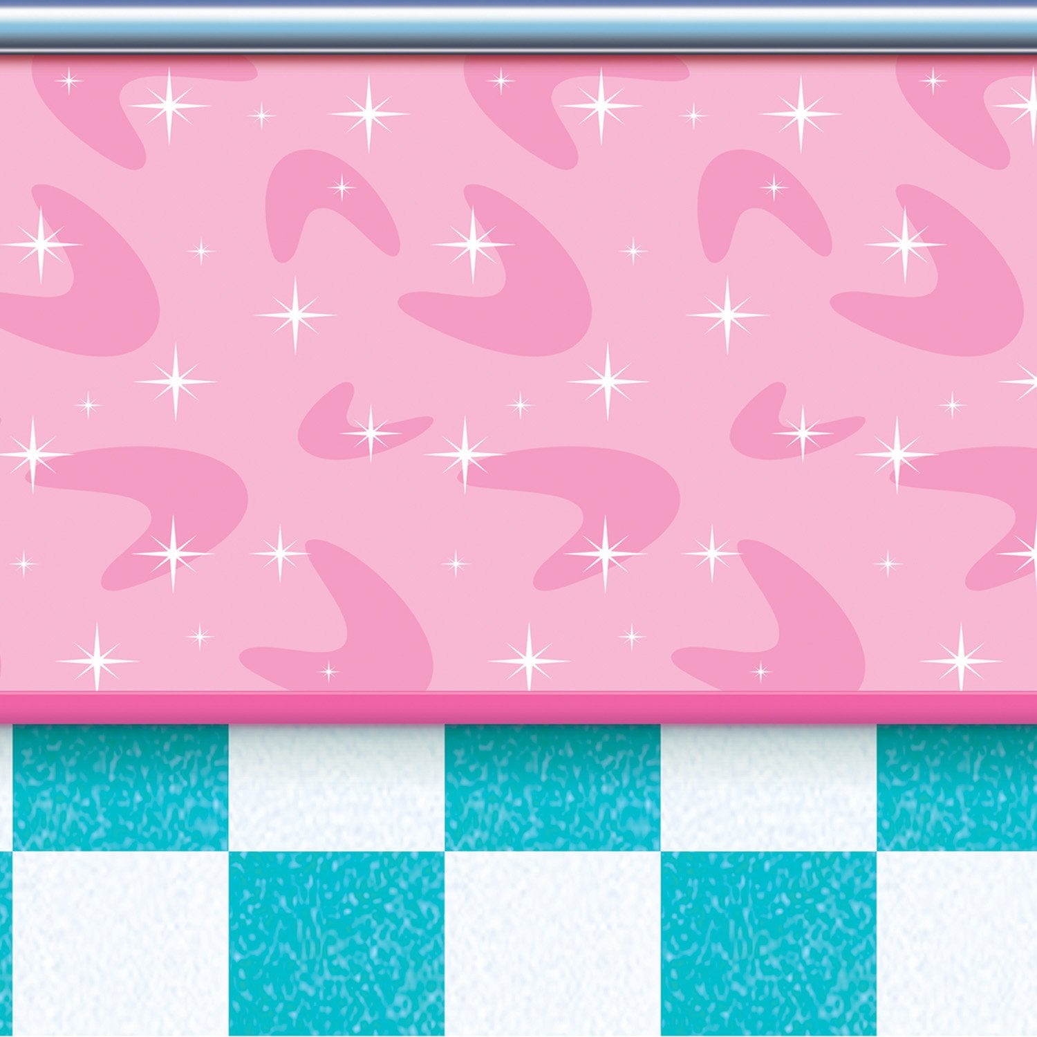 Beistle 50s Soda Shop Photo Backdrop