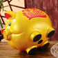 6'' Gold Pig Lucky Porcelain Fortune Pig Joosup Money Box Piggy Bank