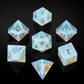 UDIXI Opal Stone DND Dice Set, 7PCS Gemstone Dice Stone Dice Set D&D with Gift Case for Dungeons and Dragons Table Games (Beast 