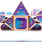 Haxtec Metal DND Dice Set D&D Gifts 7PCS Copper Blue Teal Purple Polyhedral RPG Dice D20 D12 D10 D8 D6 D4 for Dungeons and Drago