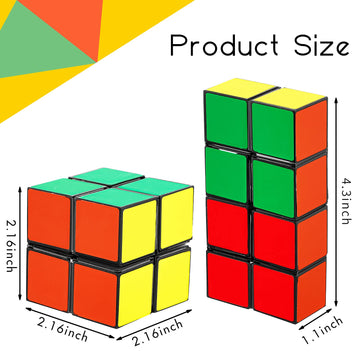 4 Pieces 2 In 1 Combo Cube Toy Magic Star Cube Transforming Infinity Geometric Puzzle Toys Cool Mini Shape Transforming Item For Teens And Adults