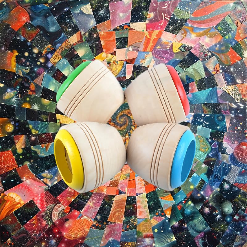 4Pcs Magic Kaleidoscopes Bee Eye Effect Kaleidoscopes Wooden Kids Toy For Children Festival Gift