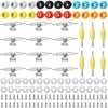 Jexine 6 Sets Diy Fingerboard Kit Fingerboard Accessories Mini Finger Skateboard Parts Include 12 Brackets 54 Screws 30 Nuts 6 Screwdriver 24 Board Wheels Tool For 96Mm(Colorful)
