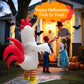 Camlinbo Halloween White Rooster Inflatable Costume  Funny Chicken Wearing Sunglasses Full Body Blow Up Costumes for Kids Boys Girls  Visible Face Halloween Inflatable Costume for Cosplay Party