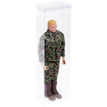 Dollsafe Clear Folding Display Box For 11-12.5 Inch Dolls And Action Figures, 4'' W X 2.25'' D X 13'' H, Pack Of 3