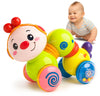 Zest 4 Toyz Caterpillar Press & Go Baby Toy, Light Up Head Infant Toys Baby Crawling & Educational Learning Toys For Boys & Girl