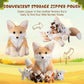 Hydren 5Pcs Woodland Animals Plush Toys Set 13.4 Inch Large Fennec Fox Stuffed Animal With 4 Cute Baby Fox Plush Toys Gift For V