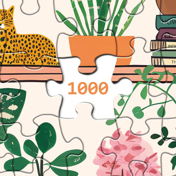 The Botanic Haven Puzzles For Adults 1000 Pieces, Nature Plant Jigsaw Puzzle Botanical Houseplant Puzzle, Green Potted Puzzle Plants Weed Puzzle For Adults
