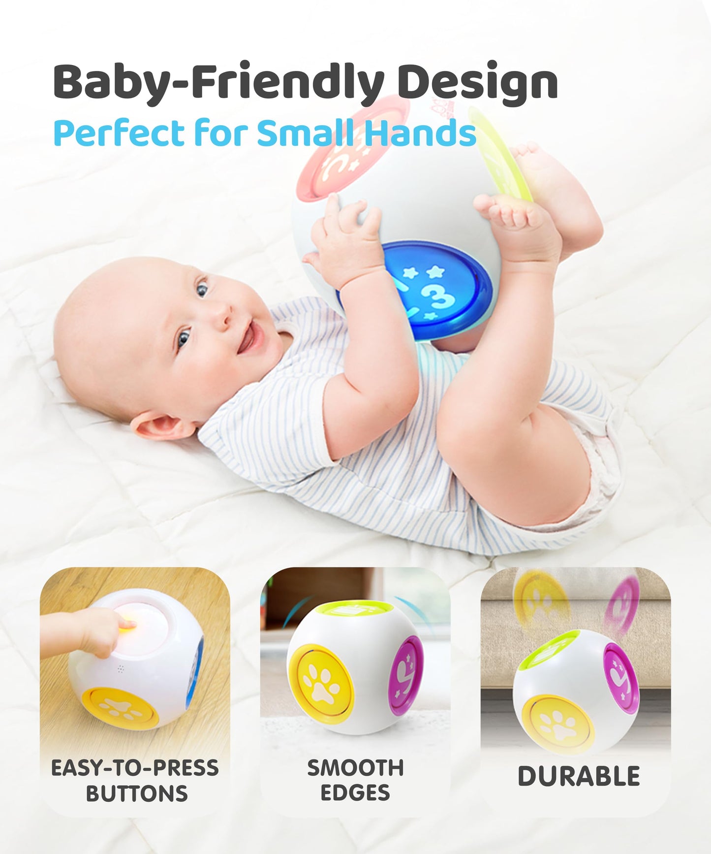 BEST LEARNING Learning Cube - Educational Musical Activity Center for Infants - Medium Multicolor, ABS Plastic, Model 1021