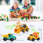 Toddler Toys for Ages 2-4, Kids Toys for 2 3 Year Old Boy Girls,Dump Truck Cement Mixer Excavator Toy Cars Set, BPA Free, Phthal