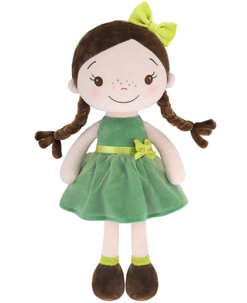 Gagaku Soft Baby Doll Toys (16''), My First Baby Rag Doll For 1 Year Old Girl Birthday Gift,Christmas Plush Toys Gift For Toddler Kids Infants - Forest Girl