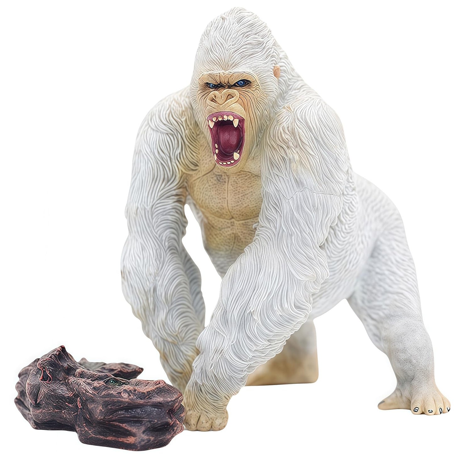 Gorilla King Kong Toys Realistic Rock Action Figure Rampage Gorilla Fight Mode Ape Solid Wild Animal Figurines for Role Playing