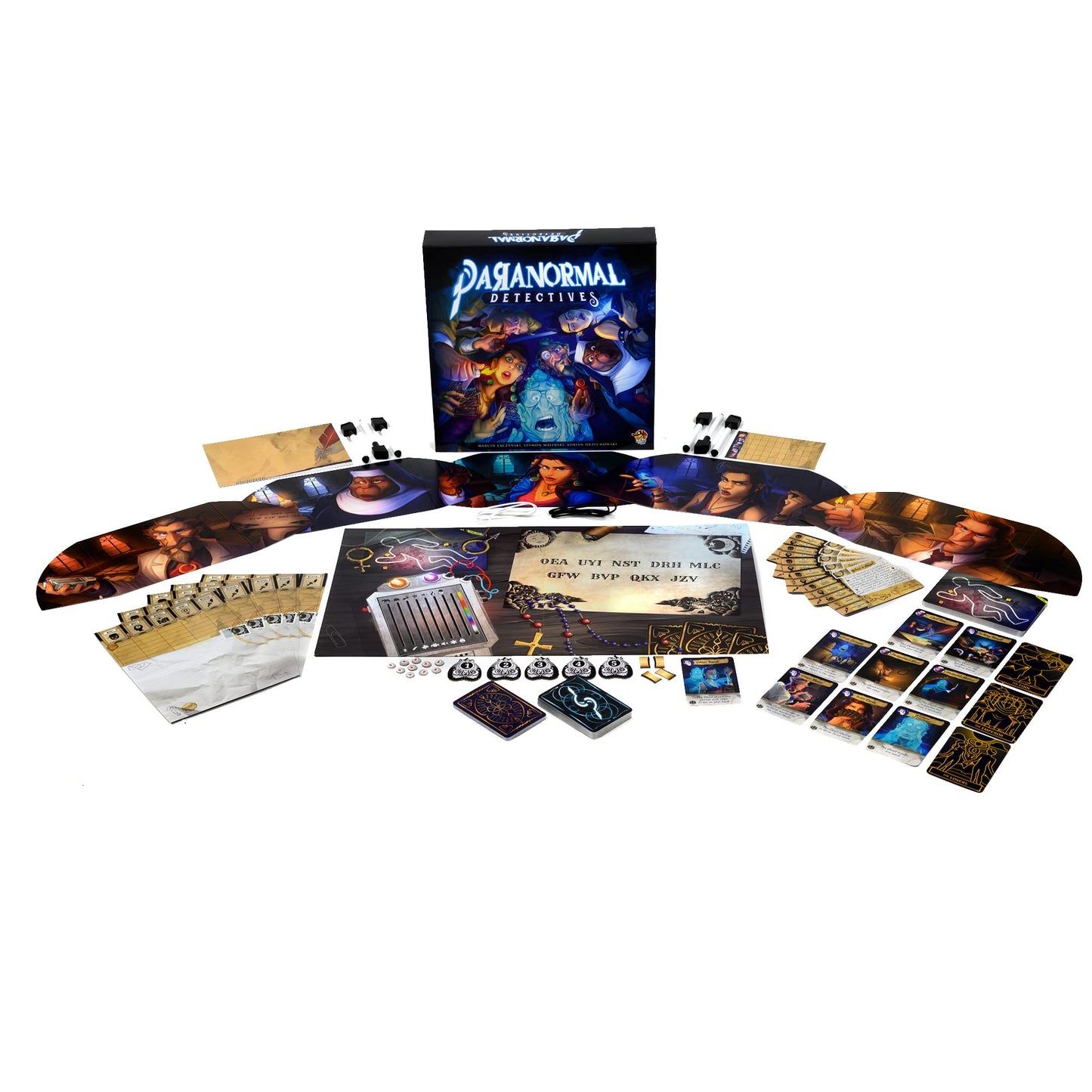 Lucky Duck Games Paranormal Detectives Party Game | Murder Mystery Board Game for 2-6 Players | Ages 12+ | Cardboard | Avg. Playtime 30-150 Min