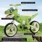 VIZZTY Dinosaur-Themed Balance Bike for Kids, Green, Adjustable Handlebar, Music & Lighting Effects, No-Pedal Training, Ages 3-7