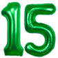 40 Inch Giant Green Number 15 Balloon, Helium Mylar Foil Number Balloons For Birthday Party, 15Th Birthday Decorations For Kids